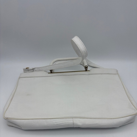 Bags by Supreme White Patchwork Reptile Print Clutch Shoulder Handbag - Picture 8 of 16